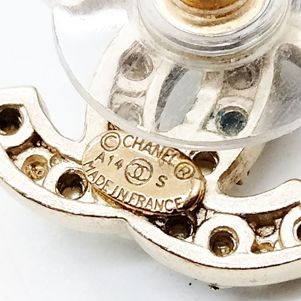 CHANEL - Earring Whites Gold R1.244 - Picture 3 of 3